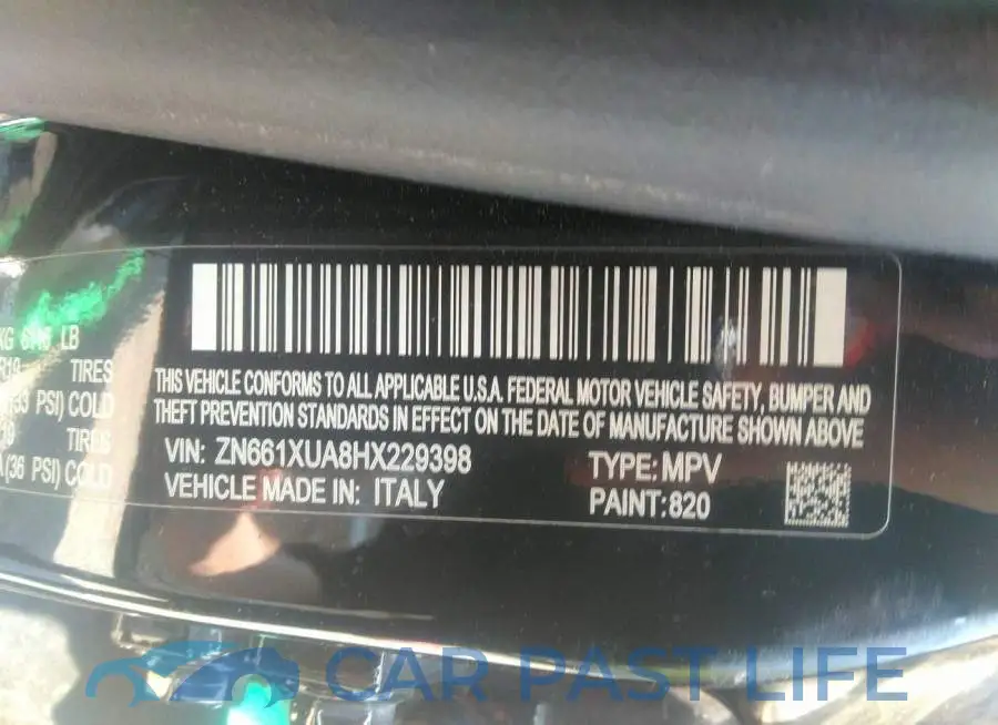 ZN661XUA8HX229398# 9