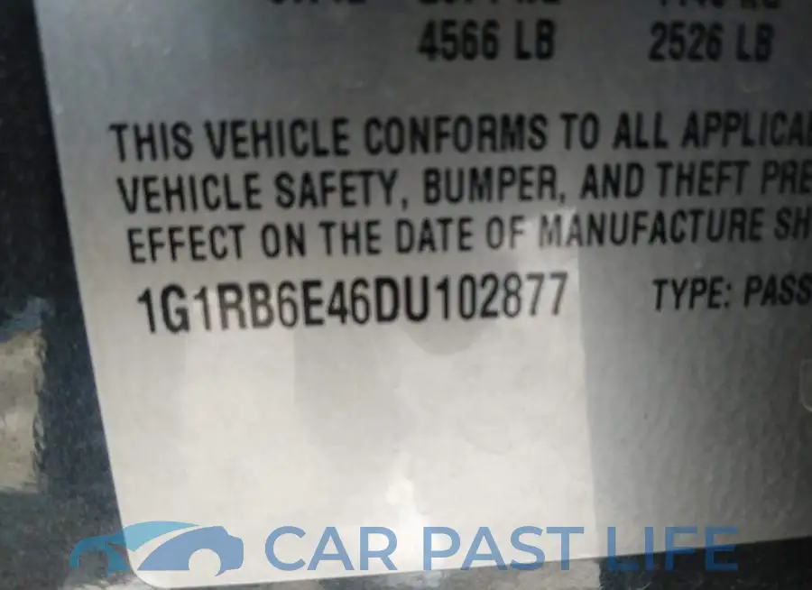 1G1RB6E46DU102877# 9