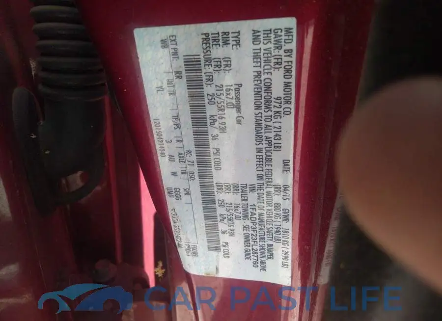1FADP3F23FL287760# 9