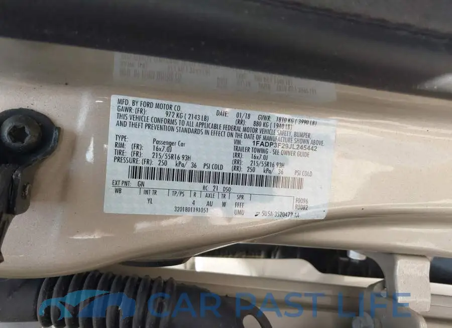 1FADP3F29JL245442# 9