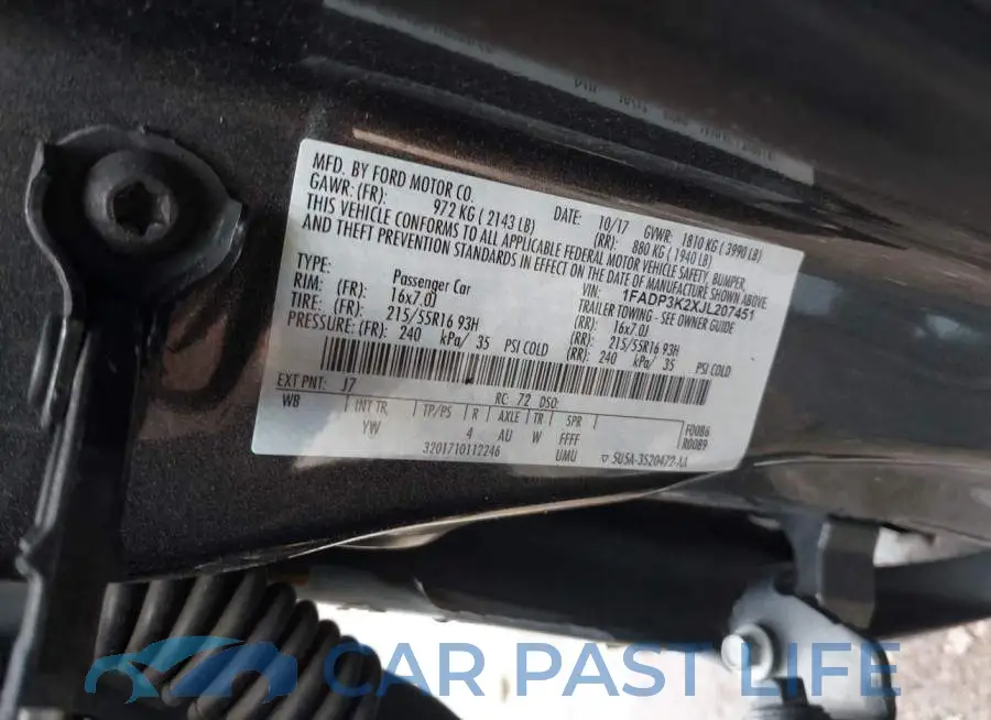 1FADP3K2XJL207451# 9