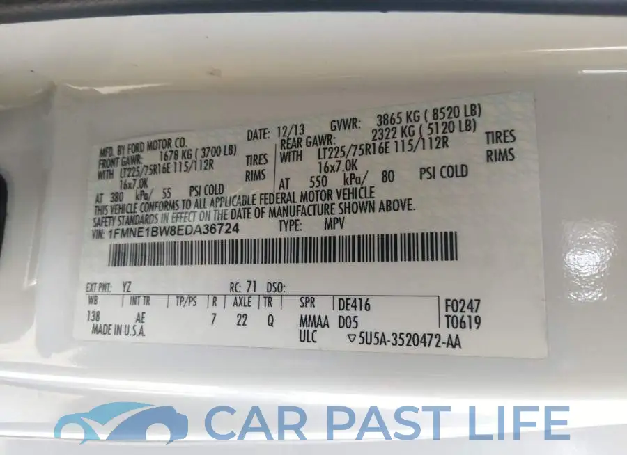1FMNE1BW8EDA36724# 9