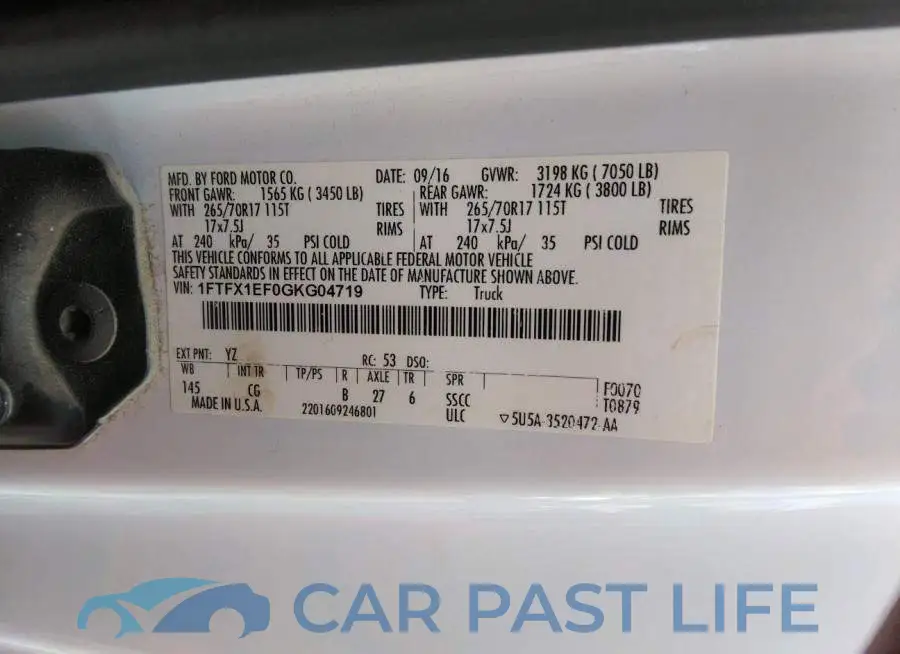 1FTFX1EF0GKG04719# 9