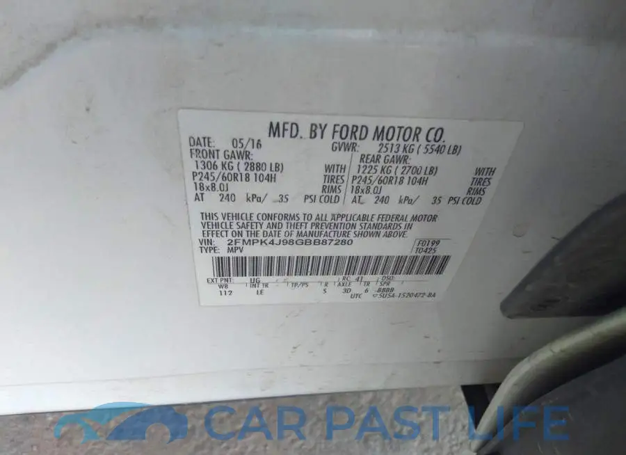 2FMPK4J98GBB87280# 9