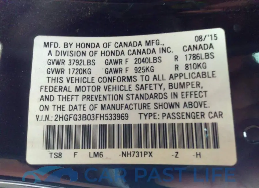 2HGFG3B03FH533969# 9