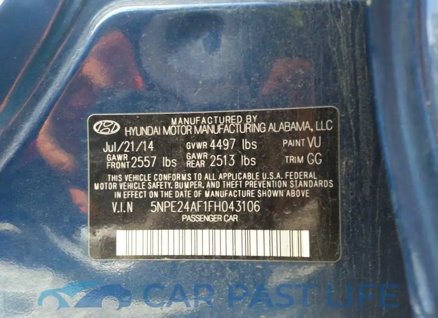 5NPE24AF1FH043106# 9