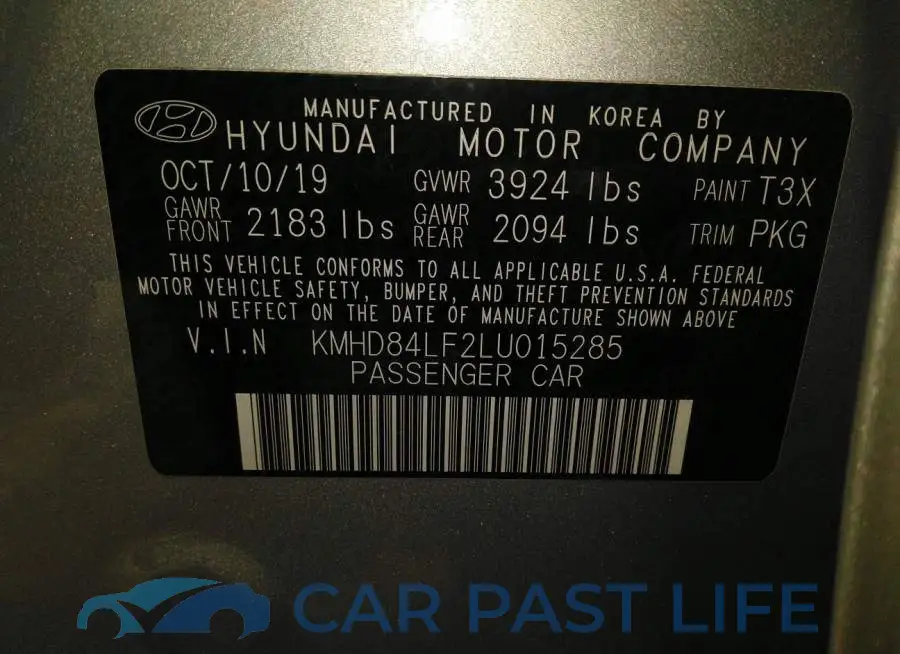 KMHD84LF2LU015285# 9