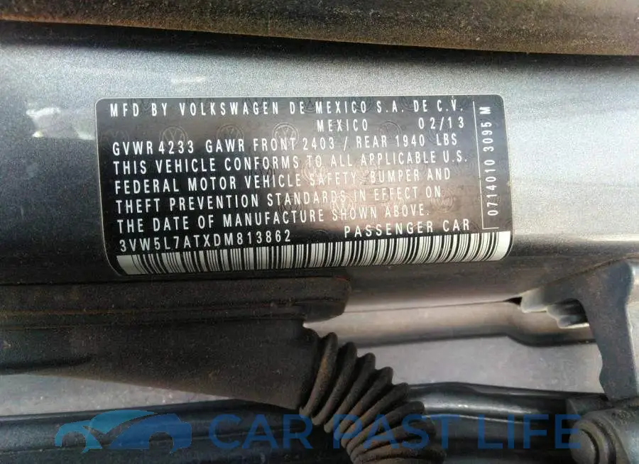 3VW5L7ATXDM813862# 9