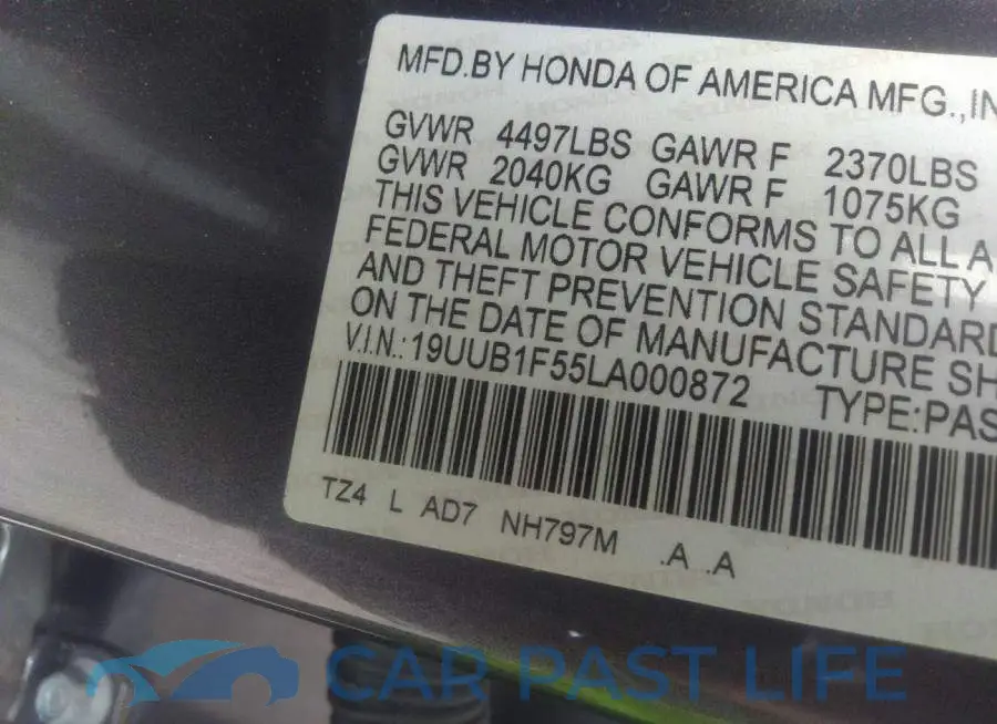 19UUB1F55LA000872# 9
