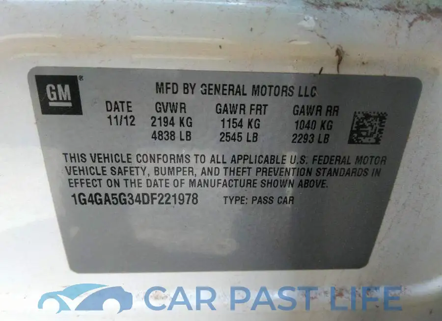 1G4GA5G34DF221978# 9