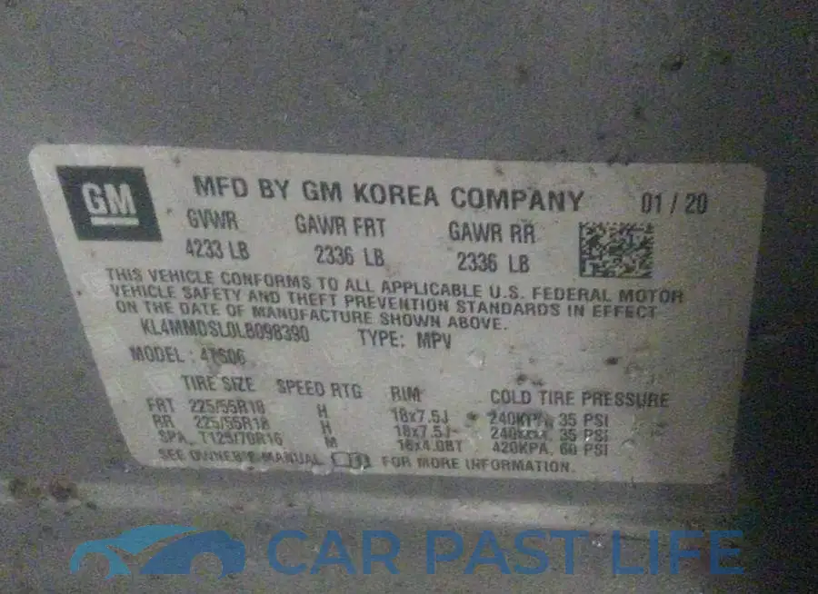 KL4MMDSL0LB098390# 9