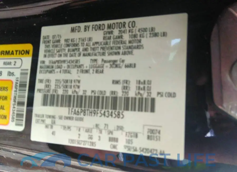 1FA6P8TH9F5434585# 9