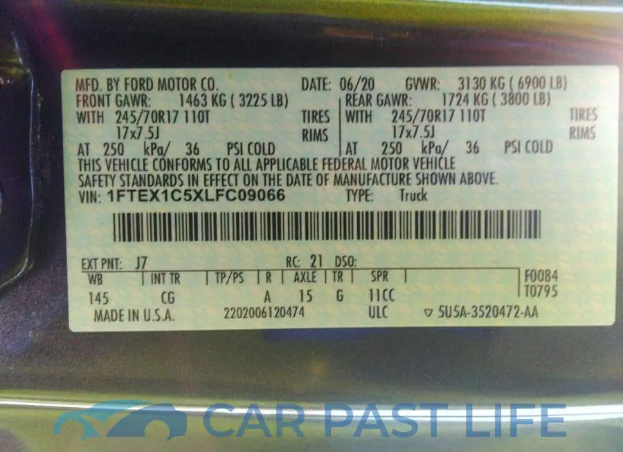 1FTEX1C5XLFC09066# 9