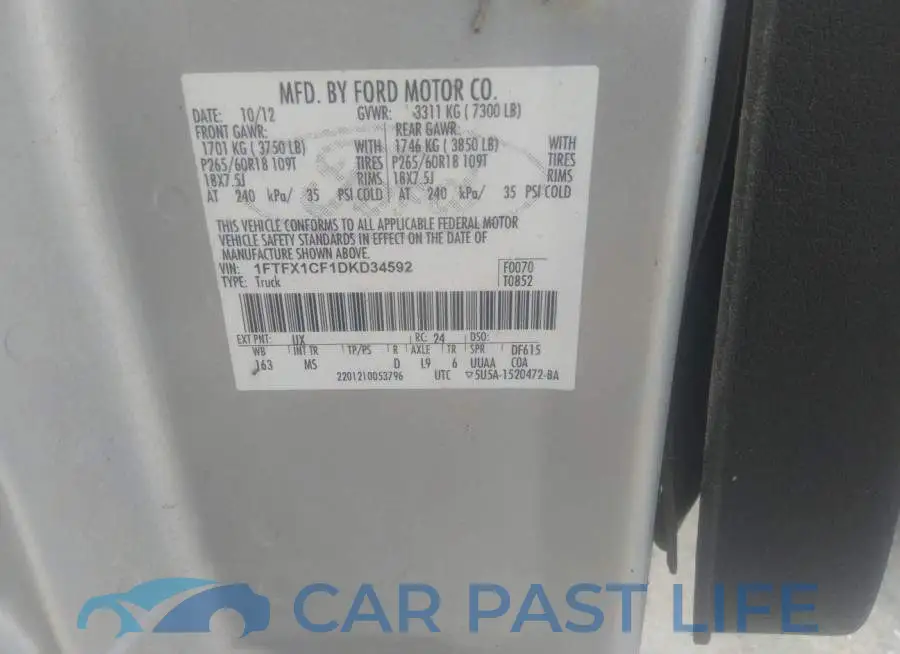 1FTFX1CF1DKD34592# 9