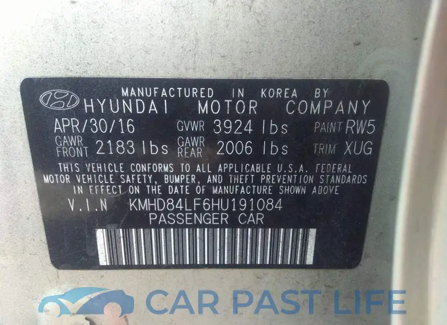 KMHD84LF6HU191084# 9