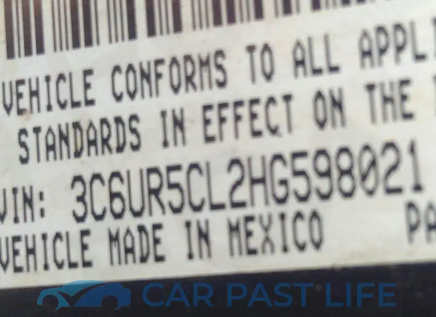 3C6UR5CL2HG598021# 9