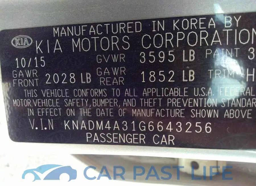 KNADM4A31G6643256# 9
