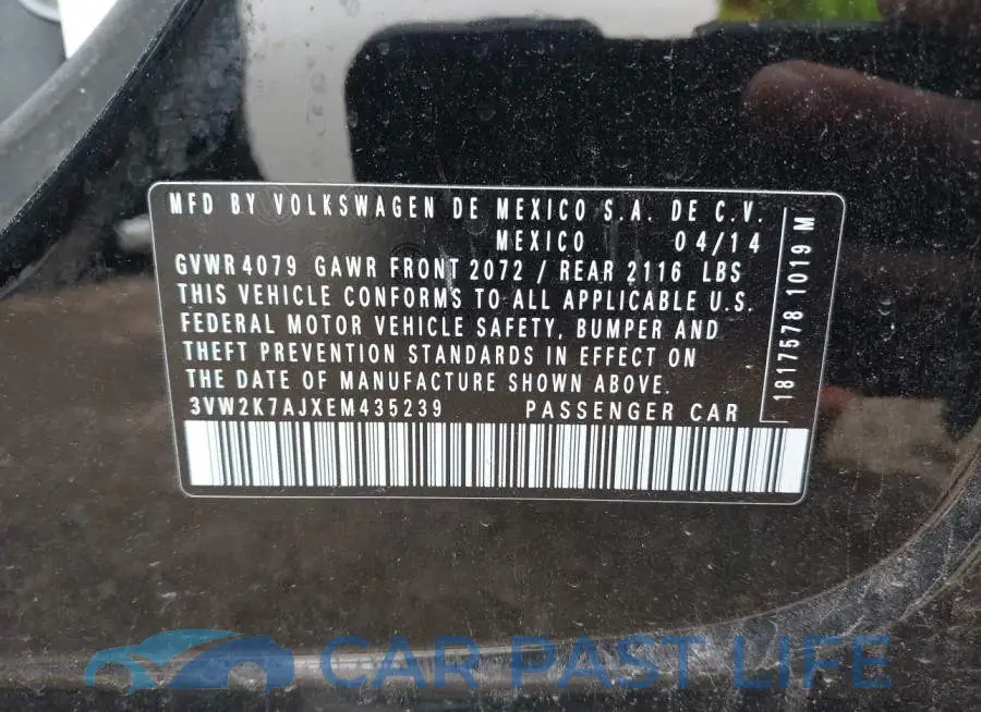 3VW2K7AJXEM435239# 9