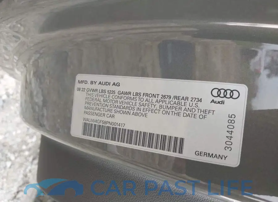 WAUW4GF58PN001417# 9