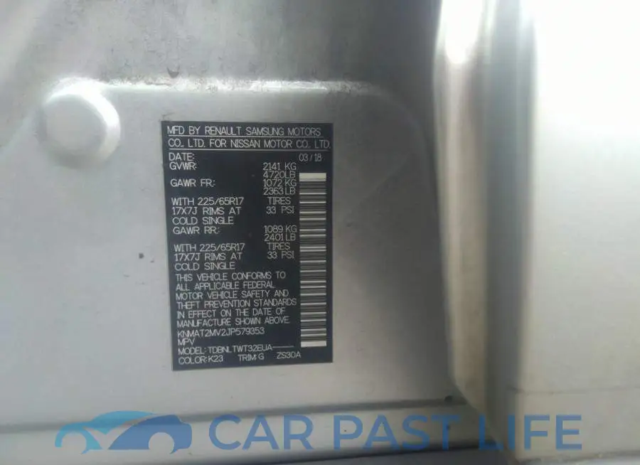 KNMAT2MV2JP579353# 9