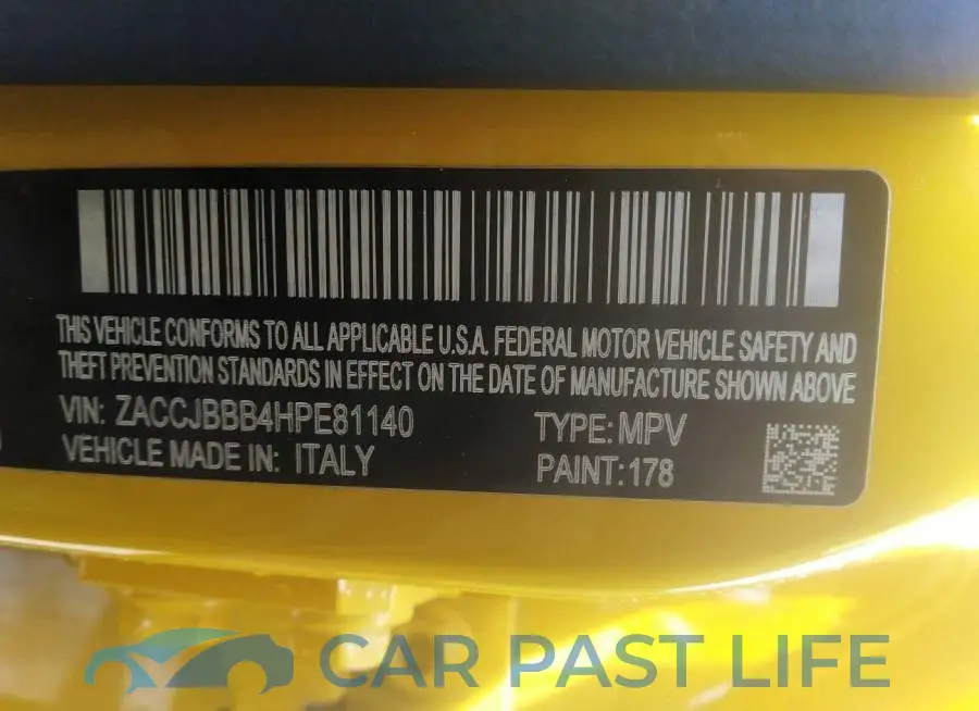 ZACCJBBB4HPE81140# 9