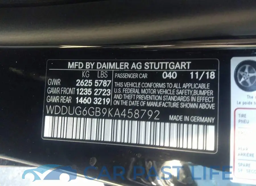 WDDUG6GB9KA458792# 9