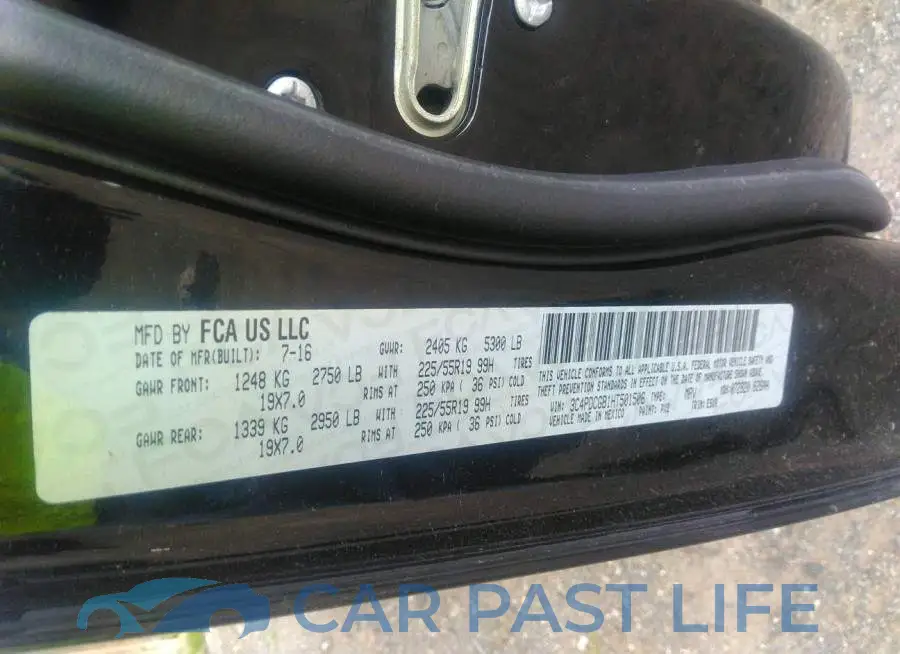 3C4PDCGB1HT501506# 9