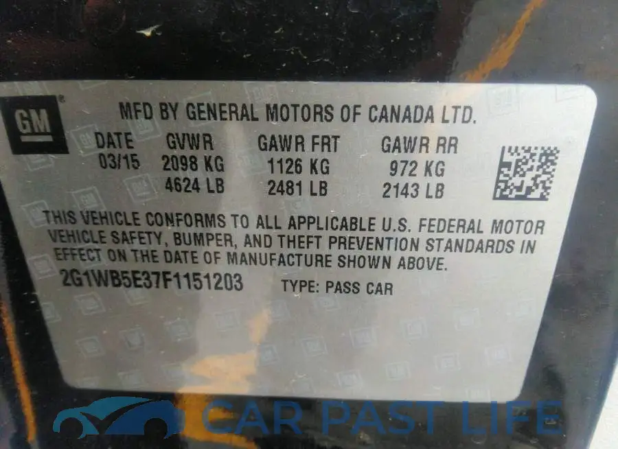 2G1WB5E37F1151203# 9
