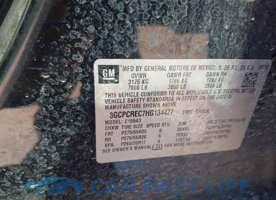 3GCPCREC7HG134427# 9