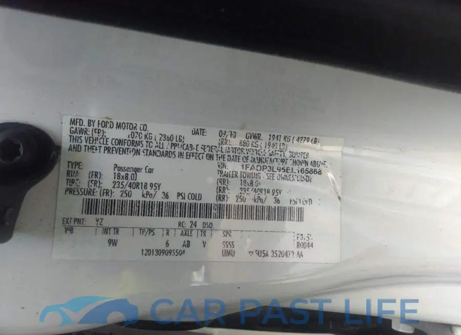 1FADP3L95EL165868# 9