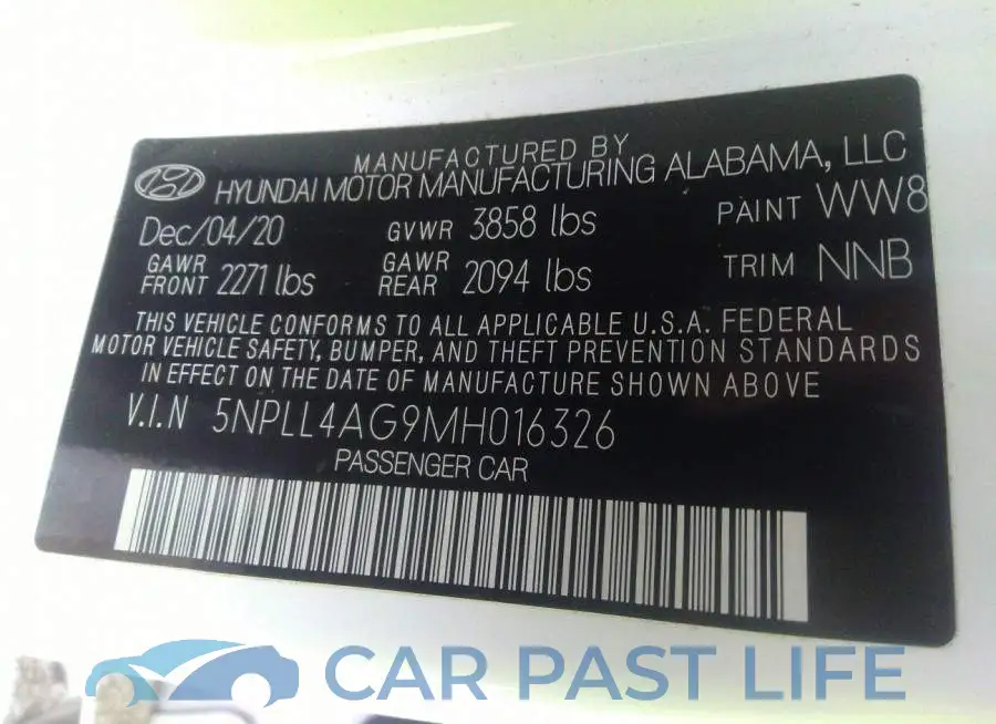 5NPLL4AG9MH016326# 9