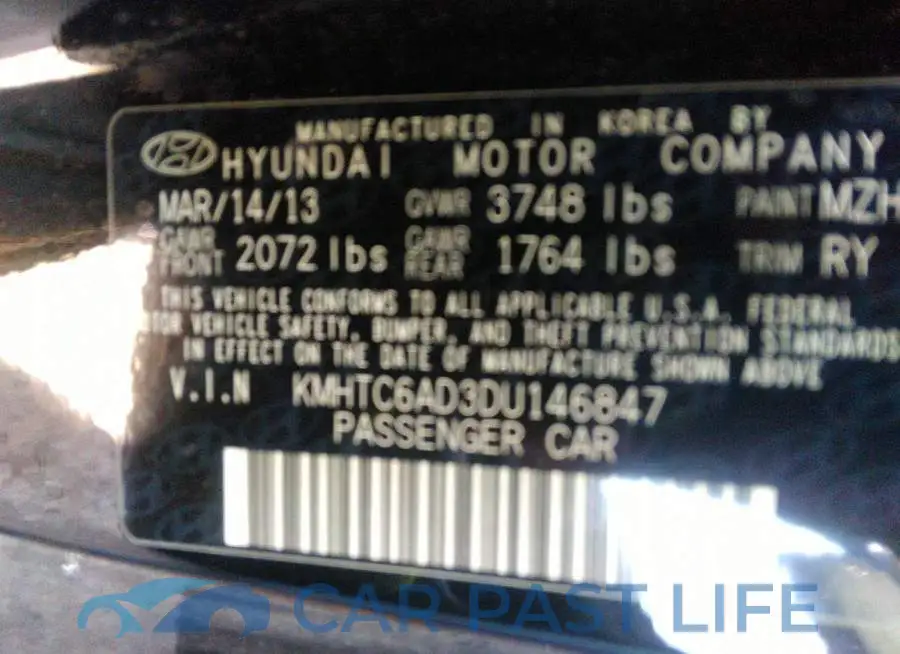 KMHTC6AD3DU146847# 9