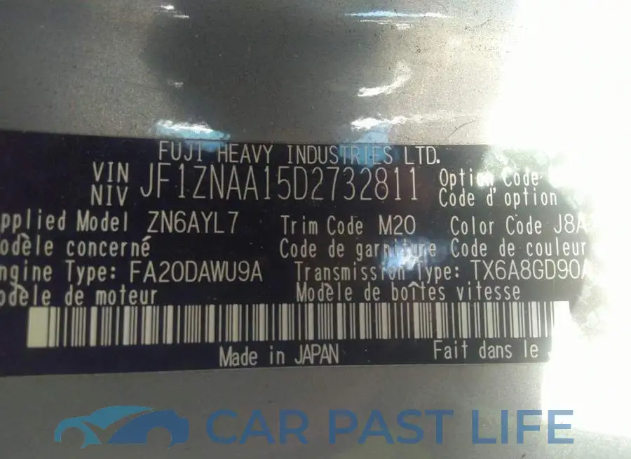 JF1ZNAA15D2732811# 9