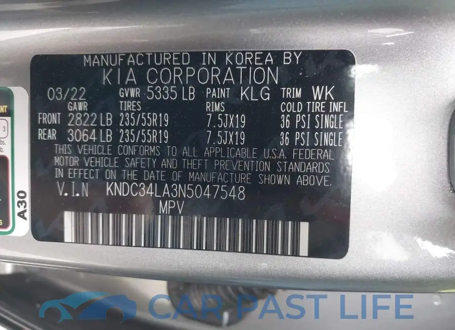 KNDC34LA3N5047548# 9