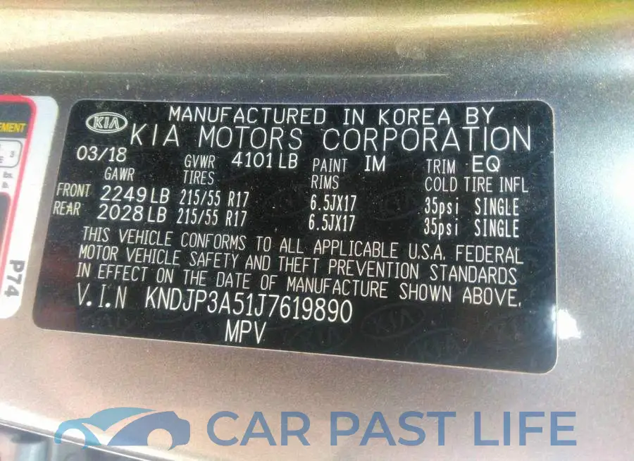 KNDJP3A51J7619890# 9