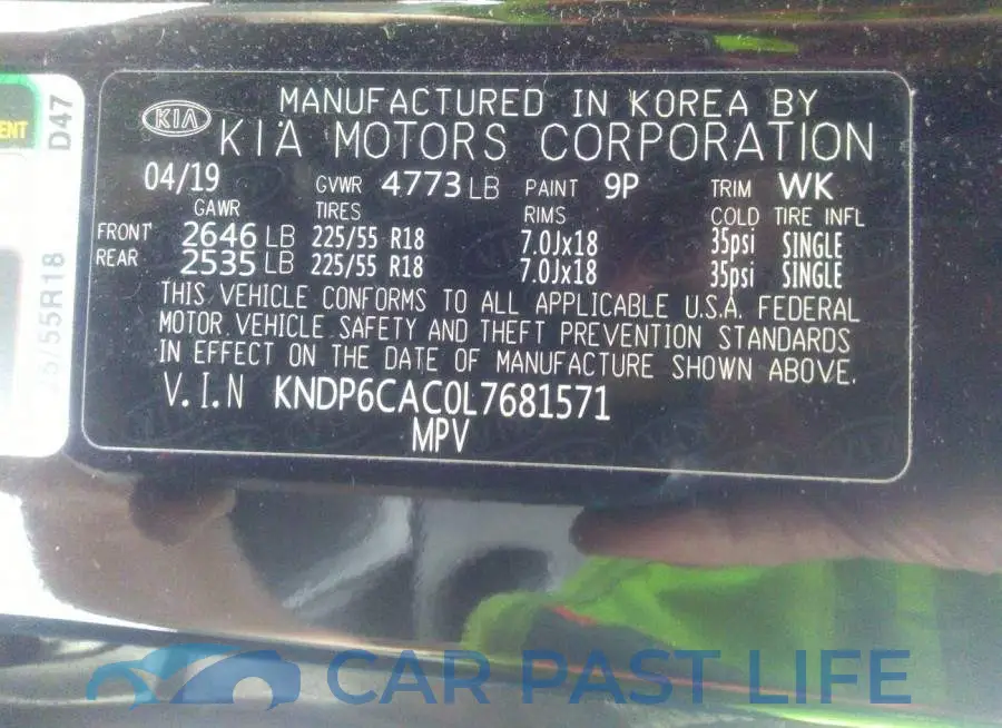 KNDP6CAC0L7681571# 9