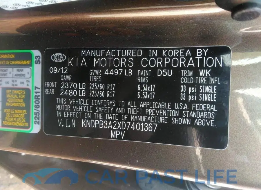 KNDPB3A2XD7401367# 9