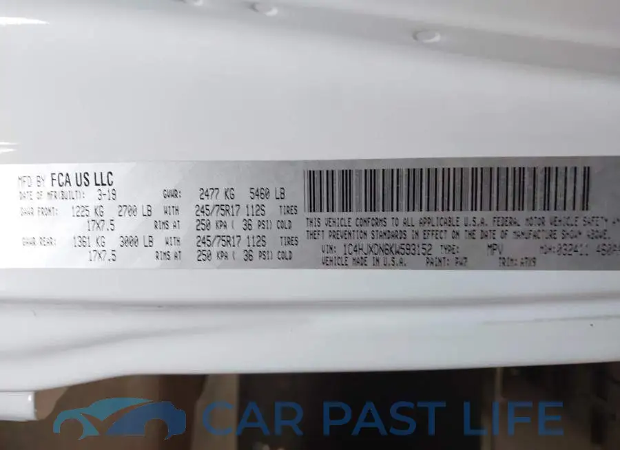 1C4HJXDN6KW593152# 9