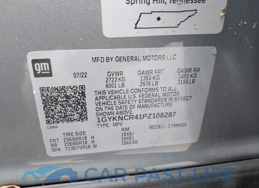1GYKNCR41PZ108287# 9