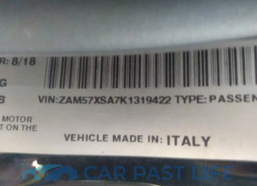 ZAM57XSA7K1319422# 9