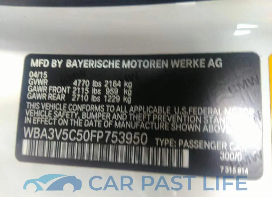 WBA3V5C50FP753950# 9