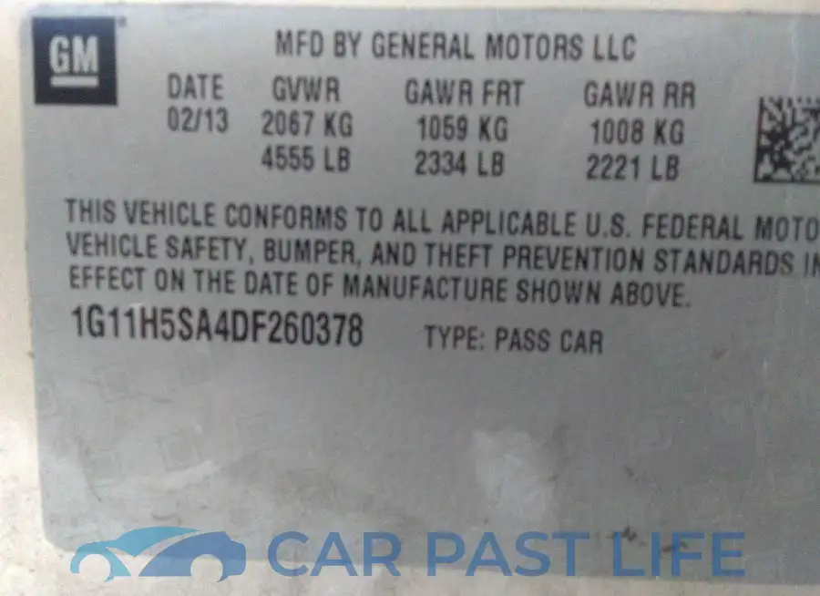 1G11H5SA4DF260378# 9