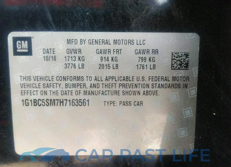 1G1BC5SM7H7163561# 9