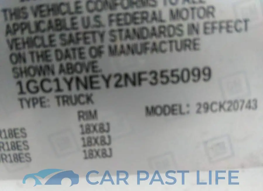 1GC1YNEY2NF355099# 9