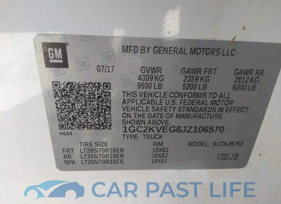 1GC2KVEG6JZ106570# 9