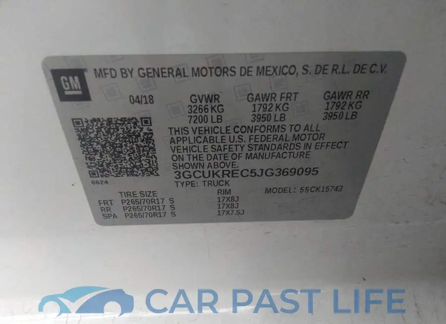 3GCUKREC5JG369095# 9