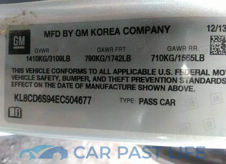 KL8CD6S94EC504677# 9