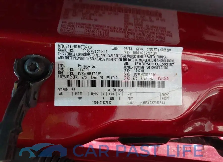 1FADP5BUXEL503167# 9