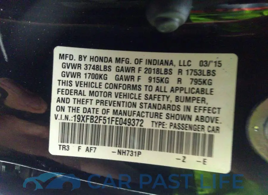 19XFB2F51FE049372# 9