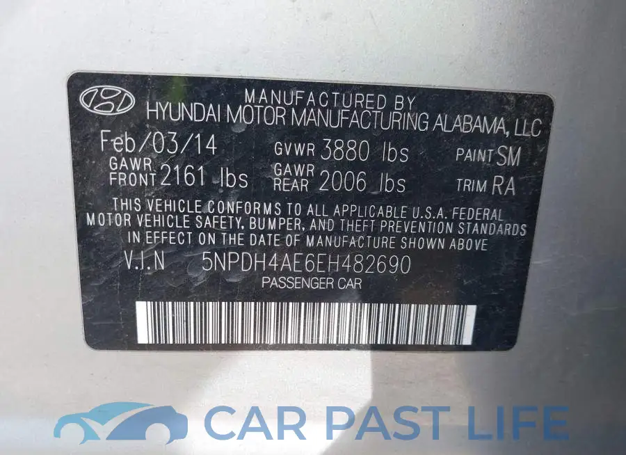 5NPDH4AE6EH482690# 9